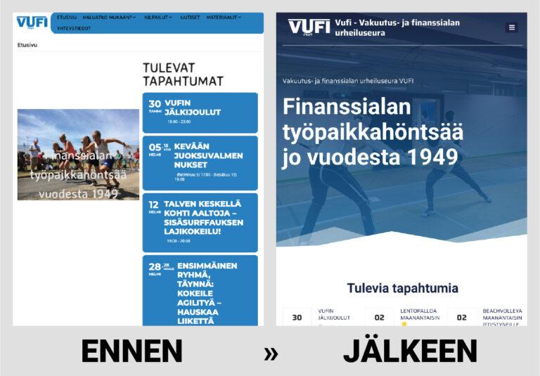 Vufin nettisivut uudistuivat